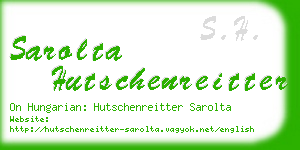 sarolta hutschenreitter business card